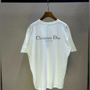 SOLD OUT !!!Christian Dior Couture  T-Shirt , white Distressed- Effect cotton